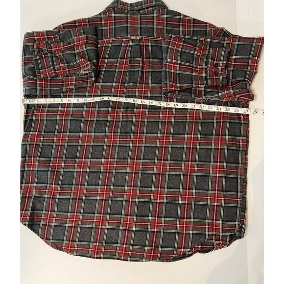 Eddie Bauer Gray Flannel Button Down Shirt Sz XXL‎ SU7256 - Picture 5 of 5
